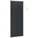 vidaXL Zsalugáter Redőnyök Fekete 220 x 95 cm Alumínium