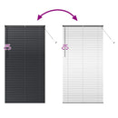 vidaXL Zsaluzia Fekete 220 x 120 cm 25 mm Alumínium