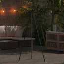 vidaXL Tűzrakó állvány Fekete 92 x 92 x 151,5 cm Acél