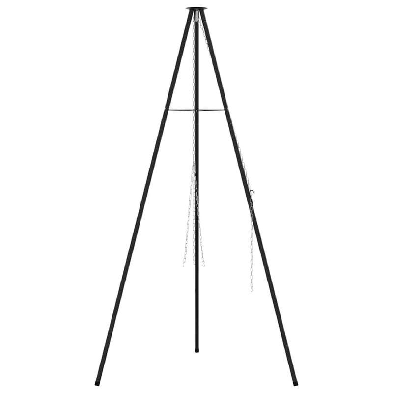 vidaXL Tűzrakó állvány Fekete 92 x 92 x 151,5 cm Acél