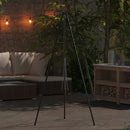 vidaXL Tűzrakó állvány Fekete 92 x 92 x 171,5 cm Acél