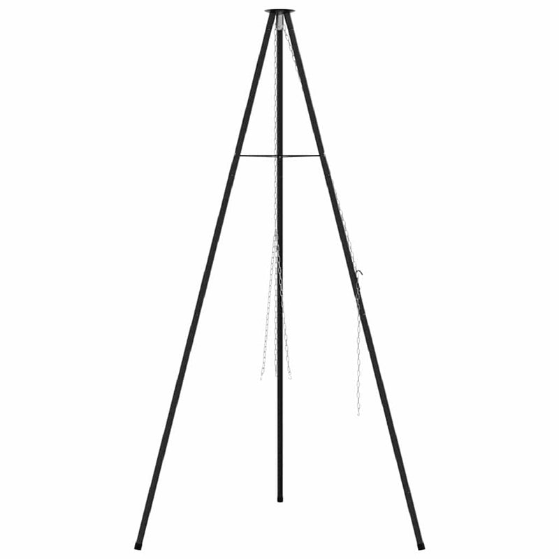 vidaXL Tűzrakó állvány Fekete 92 x 92 x 171,5 cm Acél