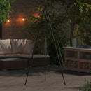 vidaXL Tűzrakó állvány Fekete 92 x 92 x 191,5 cm Acél