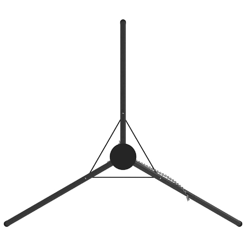 vidaXL Tűzrakó állvány Fekete 92 x 92 x 191,5 cm Acél
