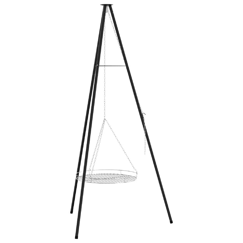 vidaXL Tűzrakó állvány Fekete 92 x 92 x 171,5 cm Acél