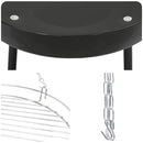 vidaXL Tűzrakó állvány Fekete 92 x 92 x 171,5 cm Fém