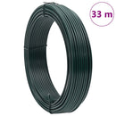 vidaXL Kerítéskötöző drót Zöld 33 m PVC