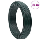 vidaXL Kerítéskötöző drót Zöld 80 m PVC