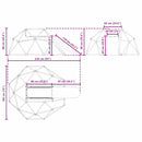 vidaXL Mászó Kupola Kék Acél