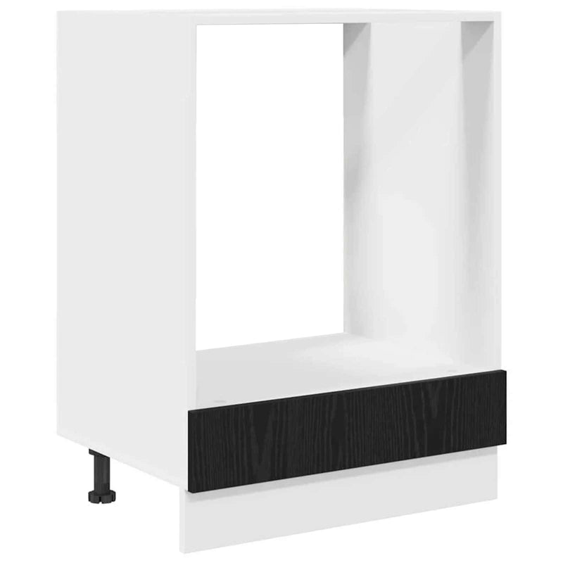 vidaXL Szekrény sütőhöz Riga Musta tammi 60 x 46 x 81,5 cm Faanyag