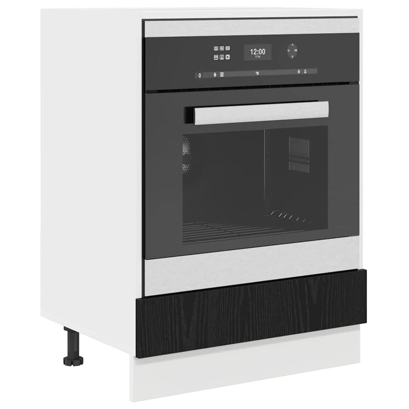 vidaXL Szekrény sütőhöz Riga Musta tammi 60 x 46 x 81,5 cm Faanyag