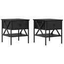 vidaXL Éjjeli szekrény fiókkal 2 pcs Musta tammi 40 x 42 x 45 cm