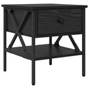 vidaXL Éjjeli szekrény fiókkal 2 pcs Musta tammi 40 x 42 x 45 cm