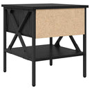 vidaXL Éjjeli szekrény fiókkal 2 pcs Musta tammi 40 x 42 x 45 cm