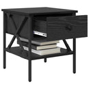 vidaXL Éjjeli szekrény fiókkal 2 pcs Musta tammi 40 x 42 x 45 cm