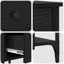 vidaXL Éjjeliszekrény 2 pcs Fekete tölgy 33.5 x 36 x 70 cm Mérnöki fa