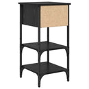 vidaXL Éjjeliszekrény 2 pcs Fekete tölgy 33.5 x 36 x 70 cm Mérnöki fa