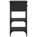 vidaXL Éjjeliszekrény 2 pcs Fekete tölgy 33.5 x 36 x 70 cm Mérnöki fa