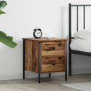 vidaXL Éjjeli szekrény Régi fa 40 x 42 x 50 cm Műgyantás fa és fém