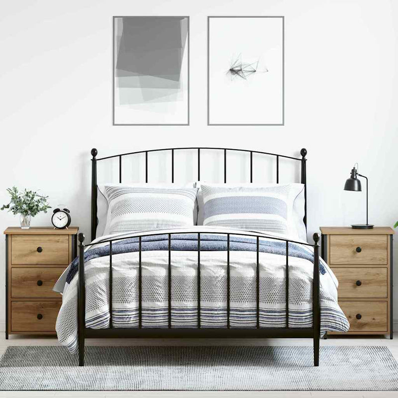 vidaXL Éjjeliszekrény fiókkal Barna Szilárd Újrahasznosított Fa