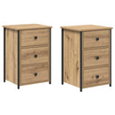 vidaXL Éjjeliszekrény fiókkal 2 pcs Barna 40 x 36 x 60 cm