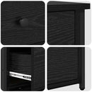 vidaXL Éjjeliszekrény fiókkal 2 pcs Fekete tölgy 40 x 36 x 60 cm