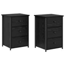 vidaXL Éjjeliszekrény fiókkal 2 pcs Fekete tölgy 40 x 36 x 60 cm