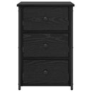 vidaXL Éjjeliszekrény fiókkal 2 pcs Fekete tölgy 40 x 36 x 60 cm