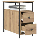 vidaXL Éjjeliszekrény fiókkal kézműves tölgy 30 x 60 x 60 cm Faanyag