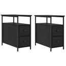 vidaXL Éjjeliszekrény 2 pcs Musta tammi 30 x 60 x 60 cm Faanyag