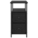 vidaXL Éjjeliszekrény 2 pcs Musta tammi 30 x 60 x 60 cm Faanyag