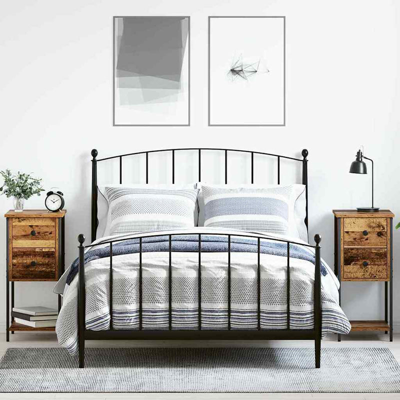 vidaXL Éjjeliszekrény fiókkal 2 pcs Régi fa 32 x 42 x 70 cm Faanyag