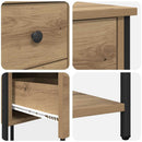 vidaXL Éjjeliszekrény fiókkal kézműves tölgy 32 x 42 x 70 cm Faanyag