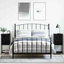 vidaXL Éjjeliszekrény 2 pcs Musta tammi 32 x 42 x 70 cm Faanyag