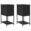 vidaXL Éjjeliszekrény 2 pcs Musta tammi 32 x 42 x 70 cm Faanyag