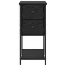vidaXL Éjjeliszekrény 2 pcs Musta tammi 32 x 42 x 70 cm Faanyag