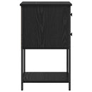 vidaXL Éjjeliszekrény 2 pcs Musta tammi 32 x 42 x 70 cm Faanyag