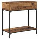 vidaXL Konzolasztal fiókkal Régi fa 75 x 34.5 x 75 cm Faanyag