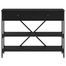vidaXL Konzolasztal fiókkal Fekete tölgy 100 x 34,5 x 75 cm faszínű
