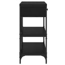 vidaXL Konzolasztal fiókkal Fekete tölgy 100 x 34,5 x 75 cm faszínű