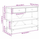 vidaXL Konzolasztal fiókkal Fekete tölgy 100 x 34,5 x 75 cm faszínű