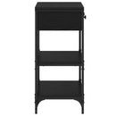 vidaXL Konzolasztal fiókkal Fekete tölgy 75 x 34,5 x 75 cm faszínű