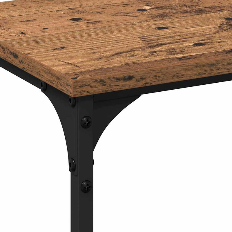 vidaXL Konzolasztal Öreg fa 200 x 29 x 75 cm Műgyantás fa és fém