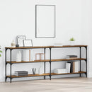 vidaXL Konzolasztal Öreg fa 200 x 29 x 75 cm Mérnöki fa és fém