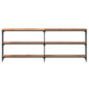 vidaXL Konzolasztal Öreg fa 200 x 29 x 75 cm Mérnöki fa és fém