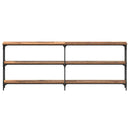 vidaXL Konzolasztal Öreg fa 200 x 29 x 75 cm Mérnöki fa és fém