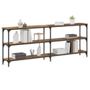 vidaXL Konzolasztal Öreg fa 200 x 29 x 75 cm Mérnöki fa és fém