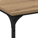 vidaXL Konzolasztal kézműves tölgy 200 x 29 x 75 cm Mérnöki fa és fém