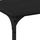 vidaXL Konzolasztal Musta tammi 200 x 29 x 75 cm Mérnöki fa és fém