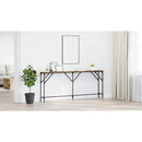 vidaXL Konzolasztal Öreg fa 180 x 23 x 75 cm Műgyantás fa és fém